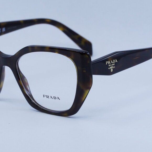 Prada PR18WV 2AU1O1 Eyeglasses Havana 54mm Cat Eye Frame - Picture 4 of 10
